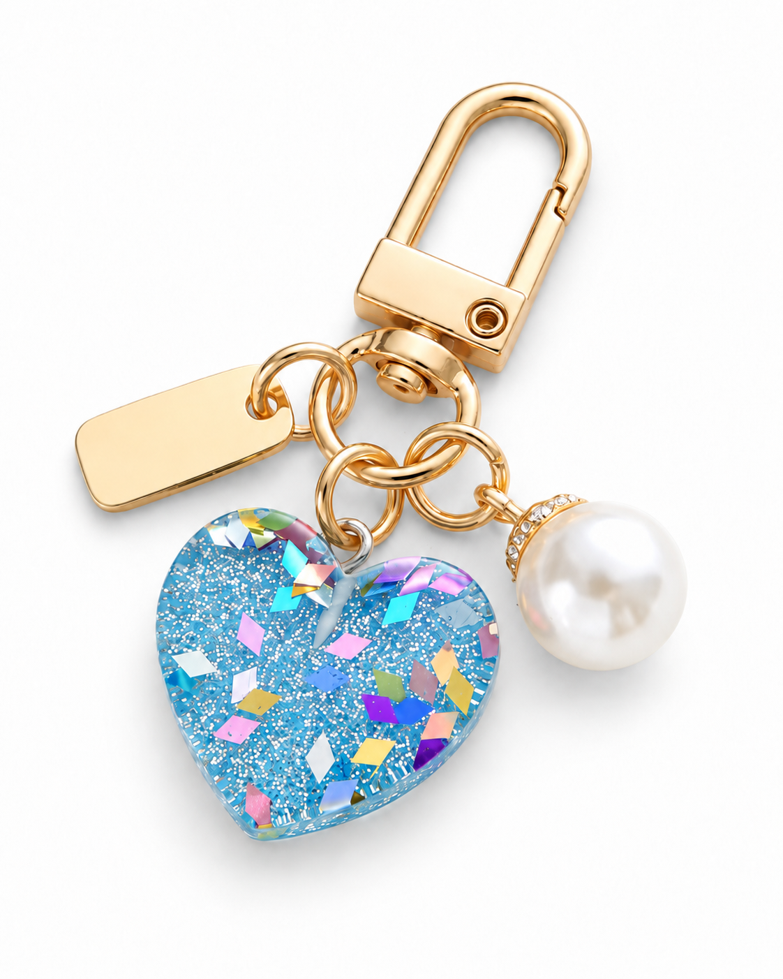 Confetti Heart Bag Charm
