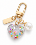 Confetti Heart Bag Charm